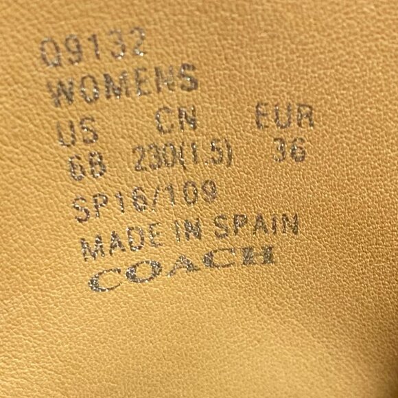 COACH Black Whipstitch High Top Creeper Women's - Picture 5 of 13